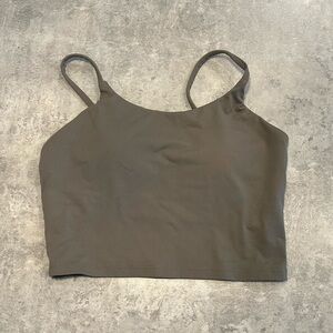 Classic Olive Green Cropped Tank Top